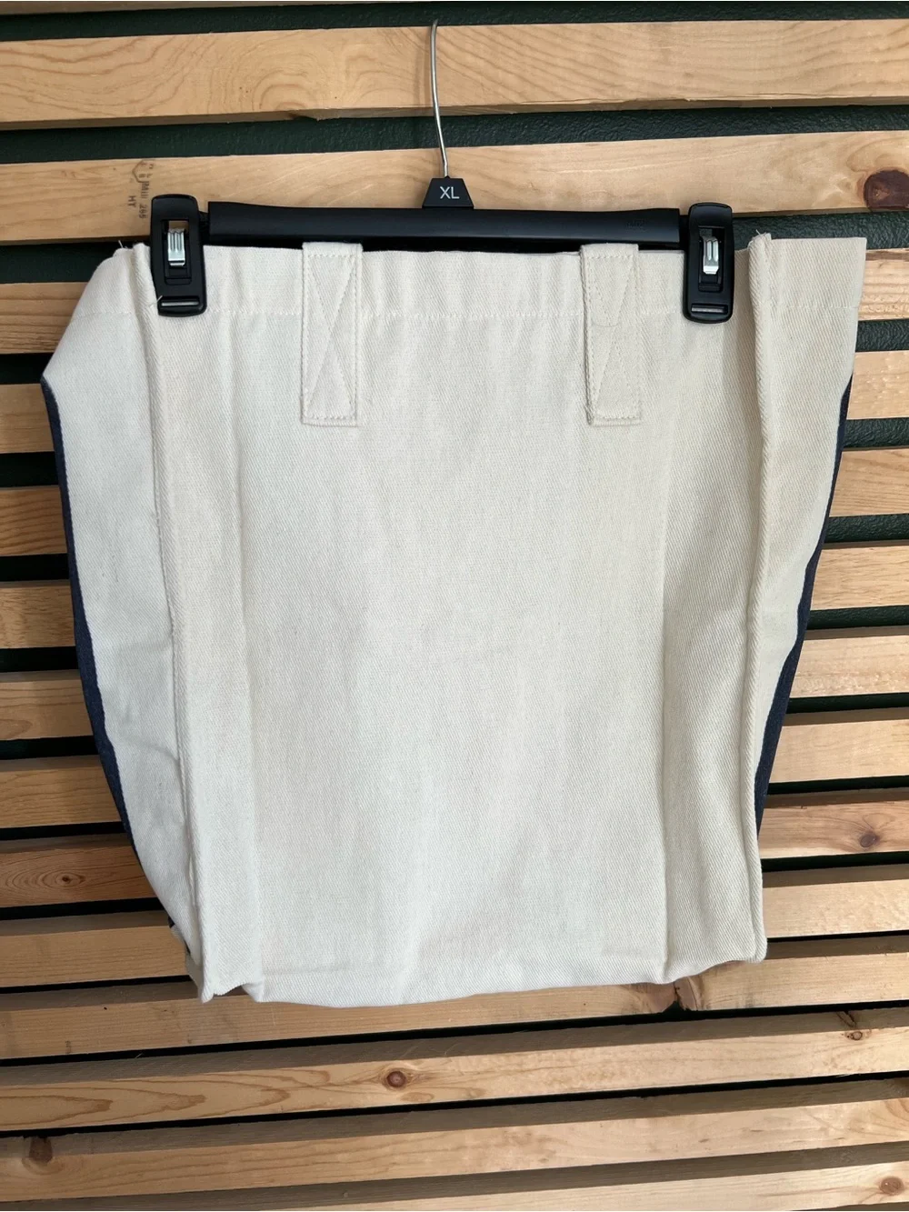 Jean Paul Gaultier Denim-Print Canvas Tote in Blue and Cream